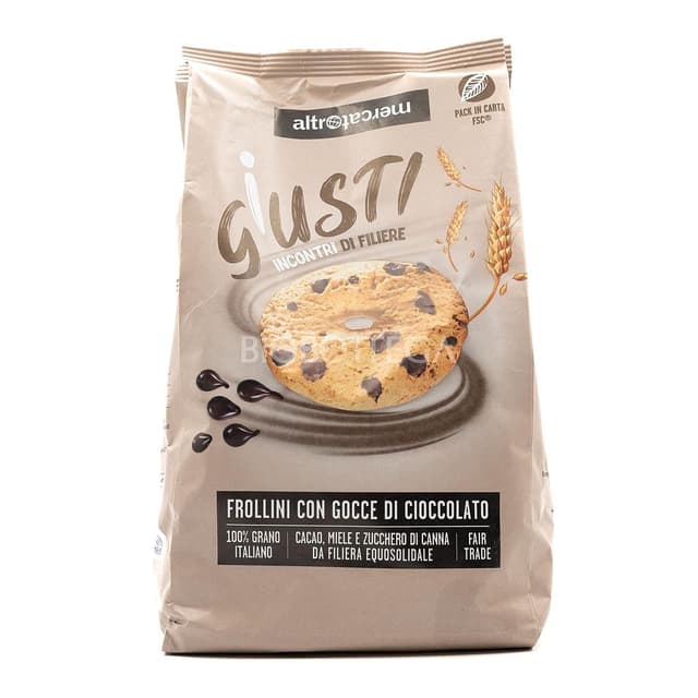 Biscotti con Gocce di Cioccolato Bio 300g