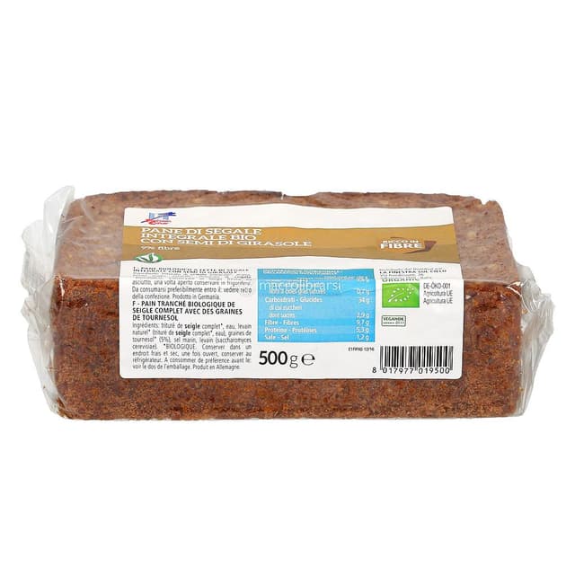 Pane di Segale Integrale con Semi di Girasole 500g