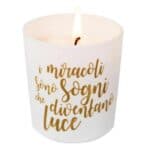 Candela Aforismi Vaniglia Bicchiere