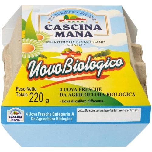 Uova Bio Bianche Pacco da 4