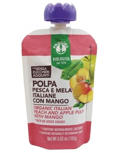 Polpa Mela Pesca Mango Bio 100g