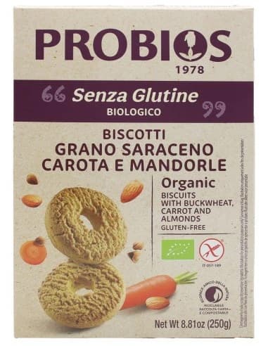 Biscotti Grano Saraceno e Mandorle S/G Bio 250g